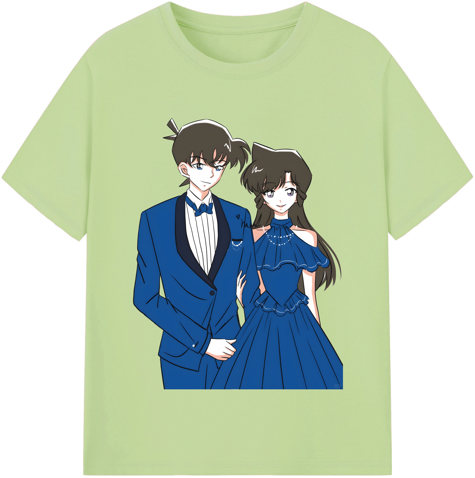 （画像用） 名探偵コナン 江戸川 コナン Detective Conan Conan Edogawa 綿100％半袖Tシャツ（フロントプリント）